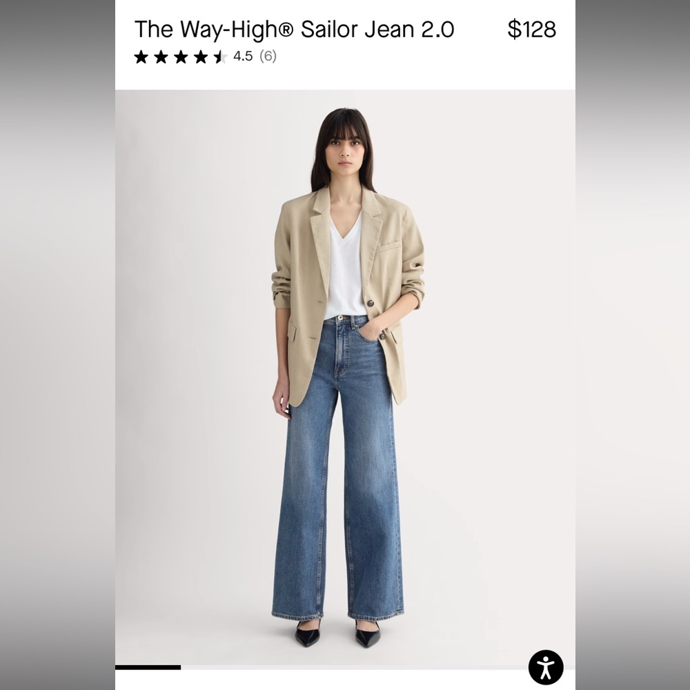 Everlane The Way High Waist Leg Flare 
Size 27